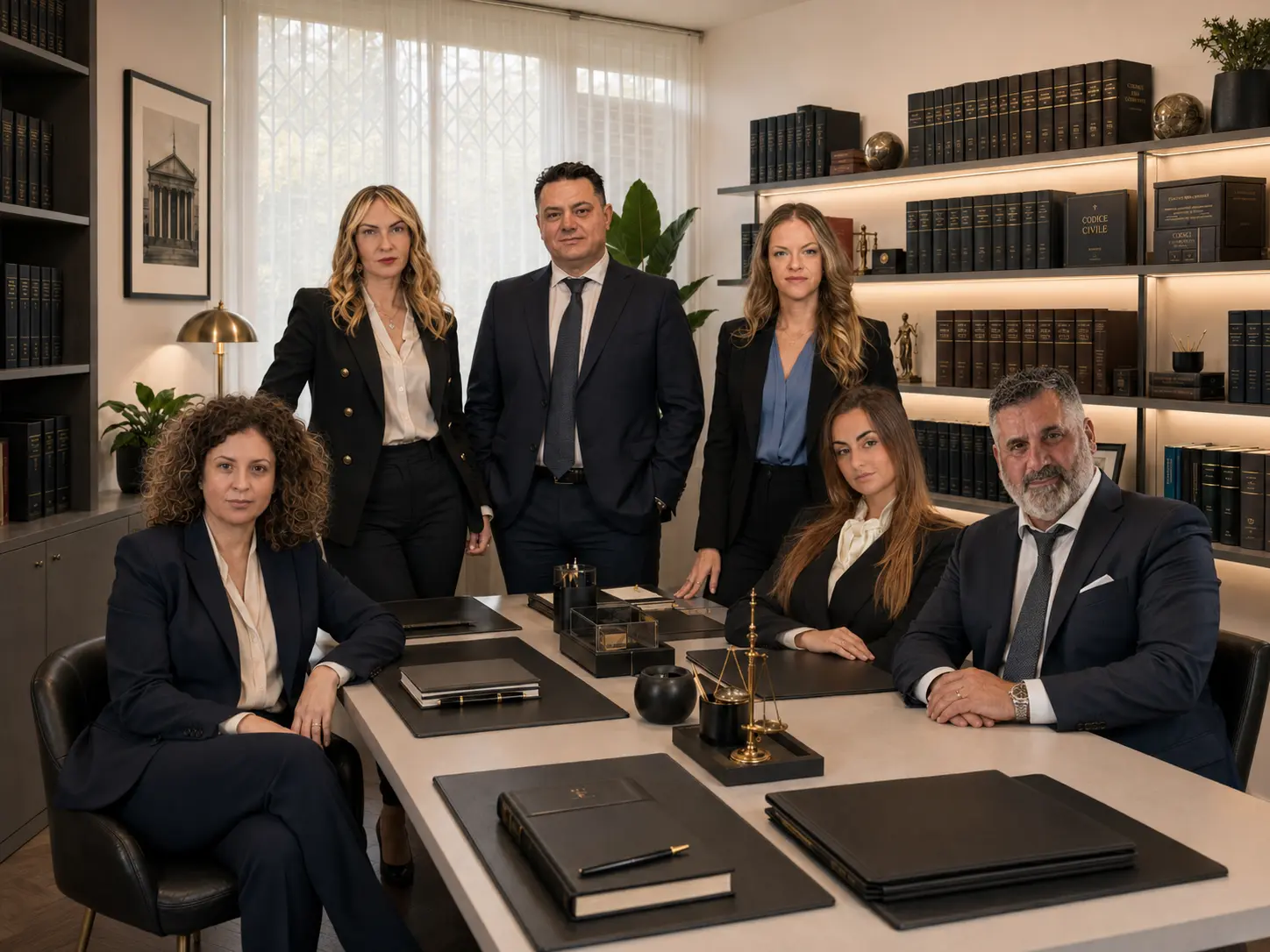 Avvocato penalista cassazionista a Milano consulta un codice giuridico nella biblioteca dello Studio Legale Legal Aid Italia