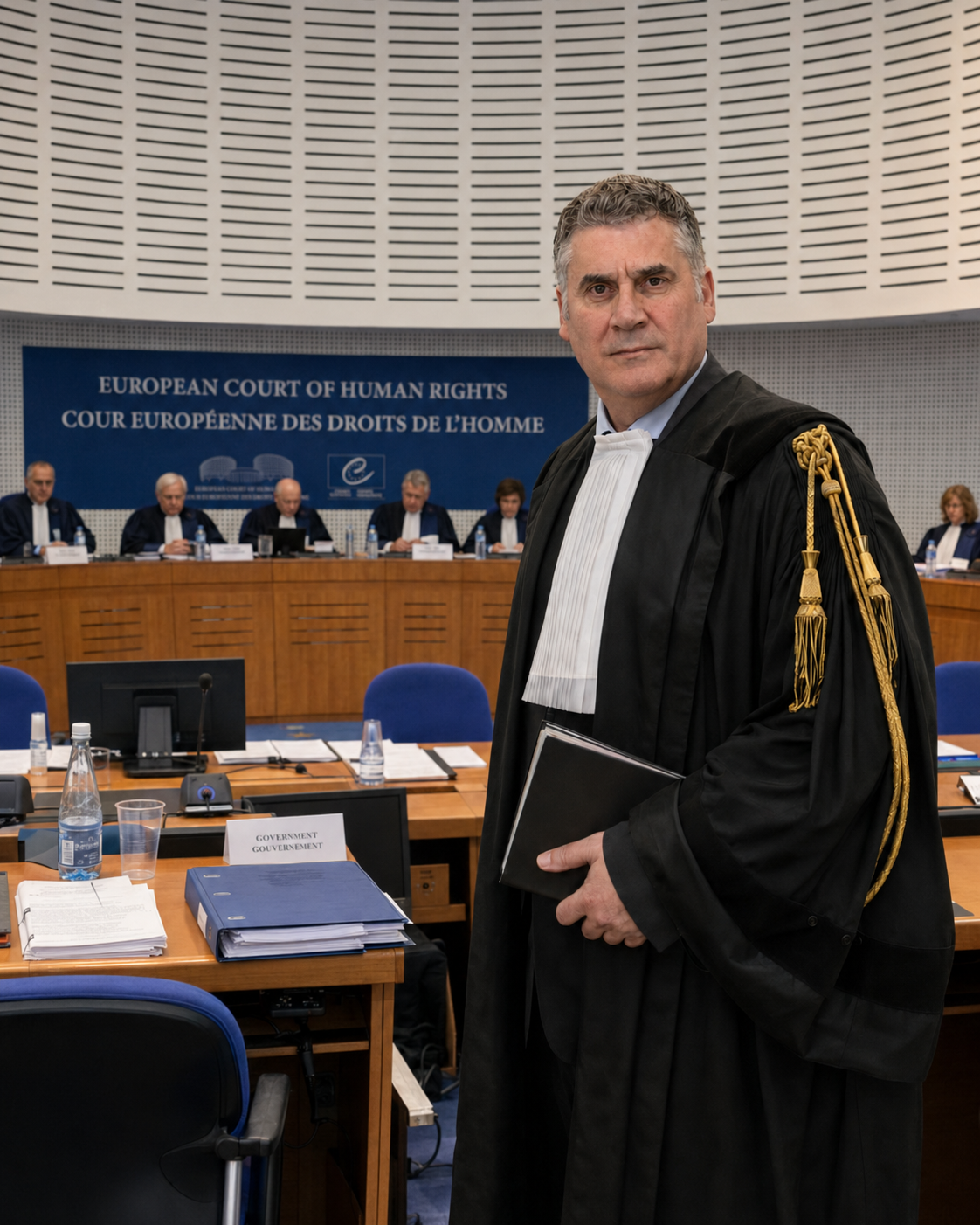 Avv. Roberto Antonio Catanzariti in udienza alla Corte europea dei diritti dell'uomo — Studio Legale Legal Aid Italia